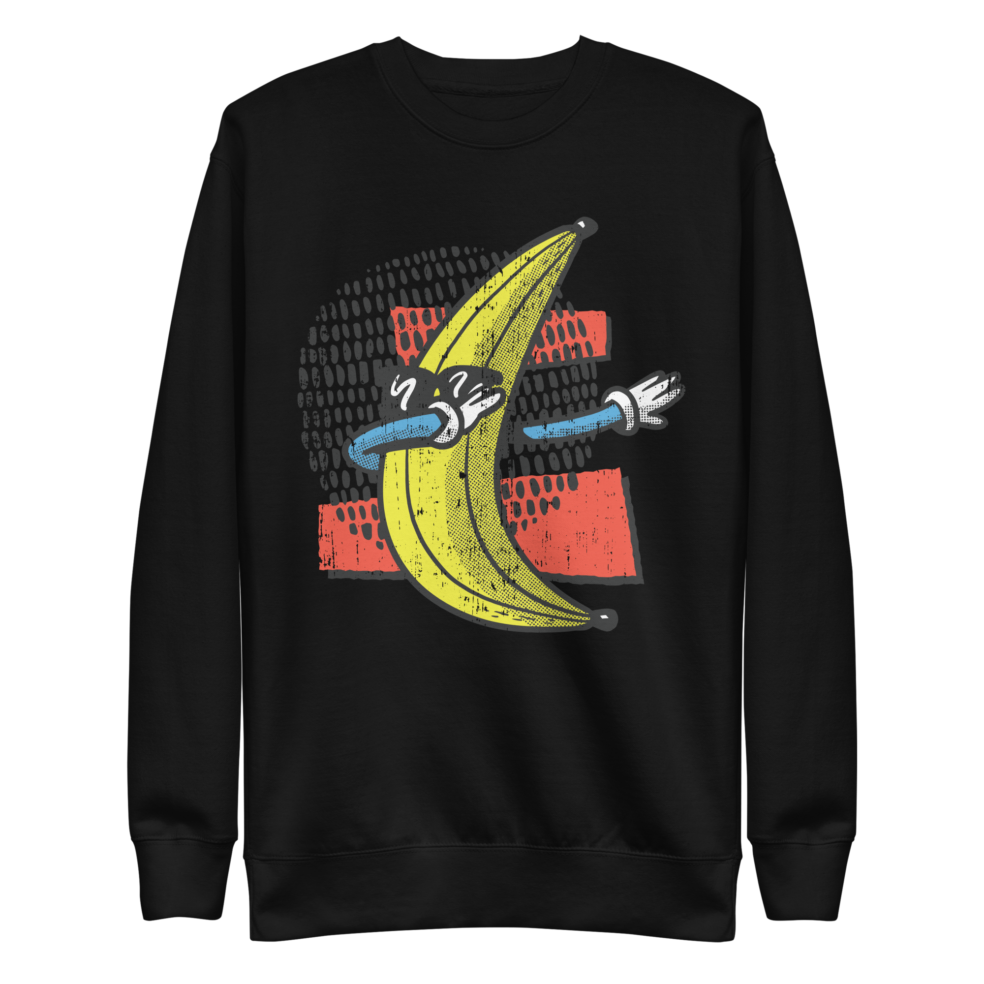 unisex-premium-sweatshirt-black-front-6a89fbb69cfaa.png Banana Dabbing Sweatshirt