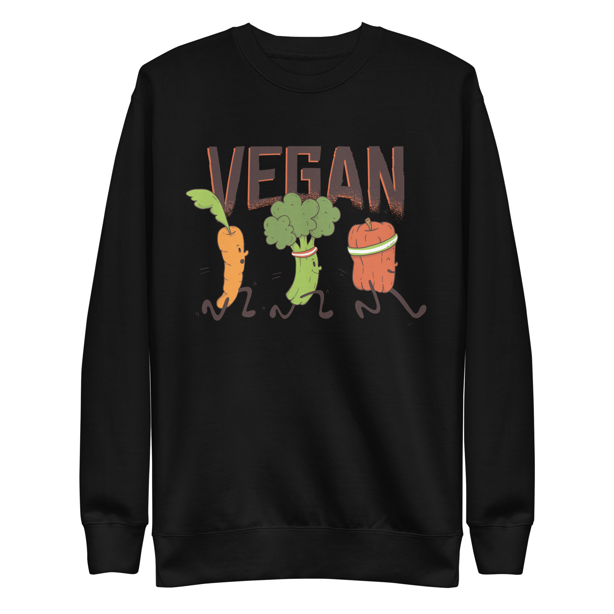 unisex-premium-sweatshirt-black-front-6a8a0288d4c53.png Vegan Runners Sweatshirt