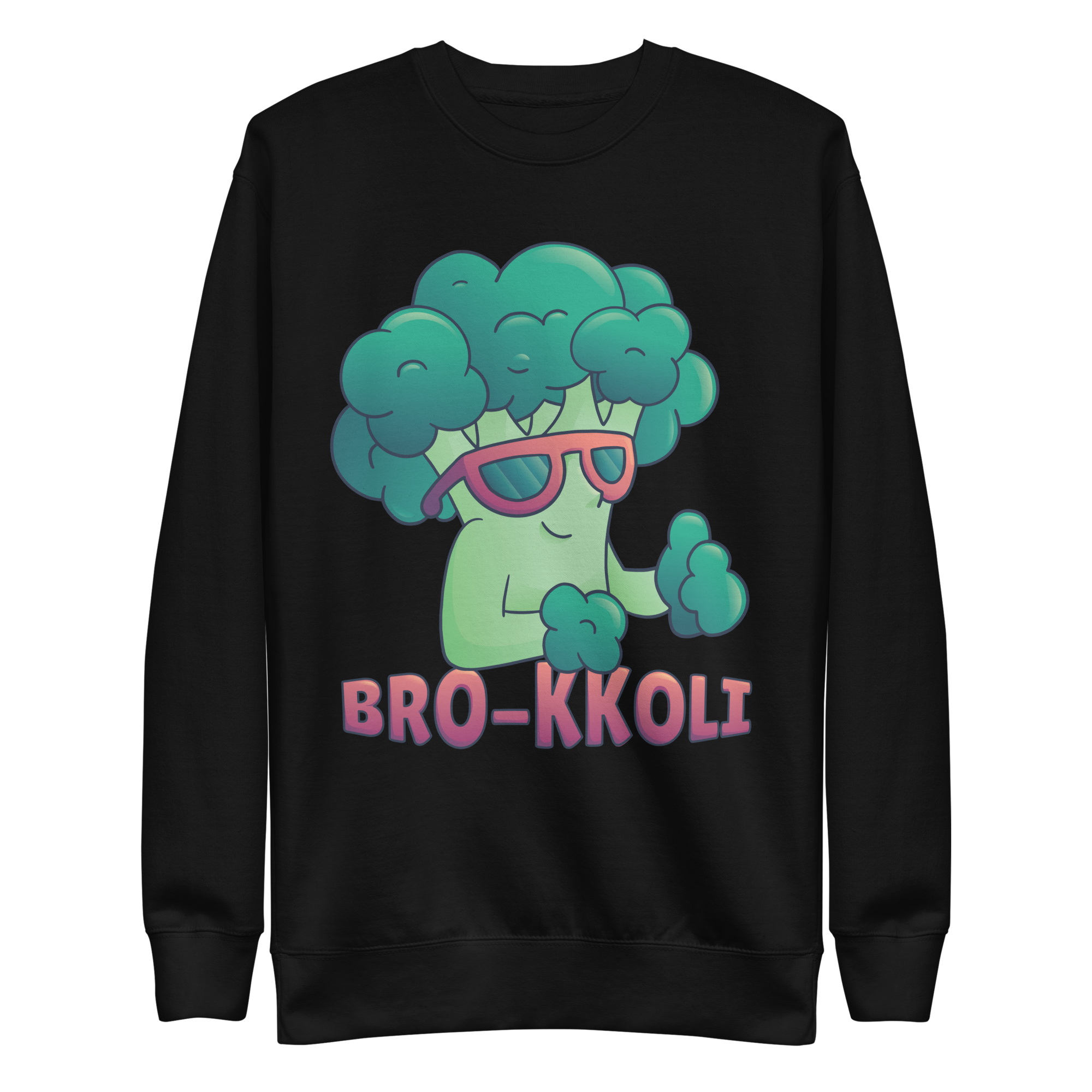 unisex-premium-sweatshirt-black-front-6a8a05ca51e2f.png Broccoli Bro Sweatshirt