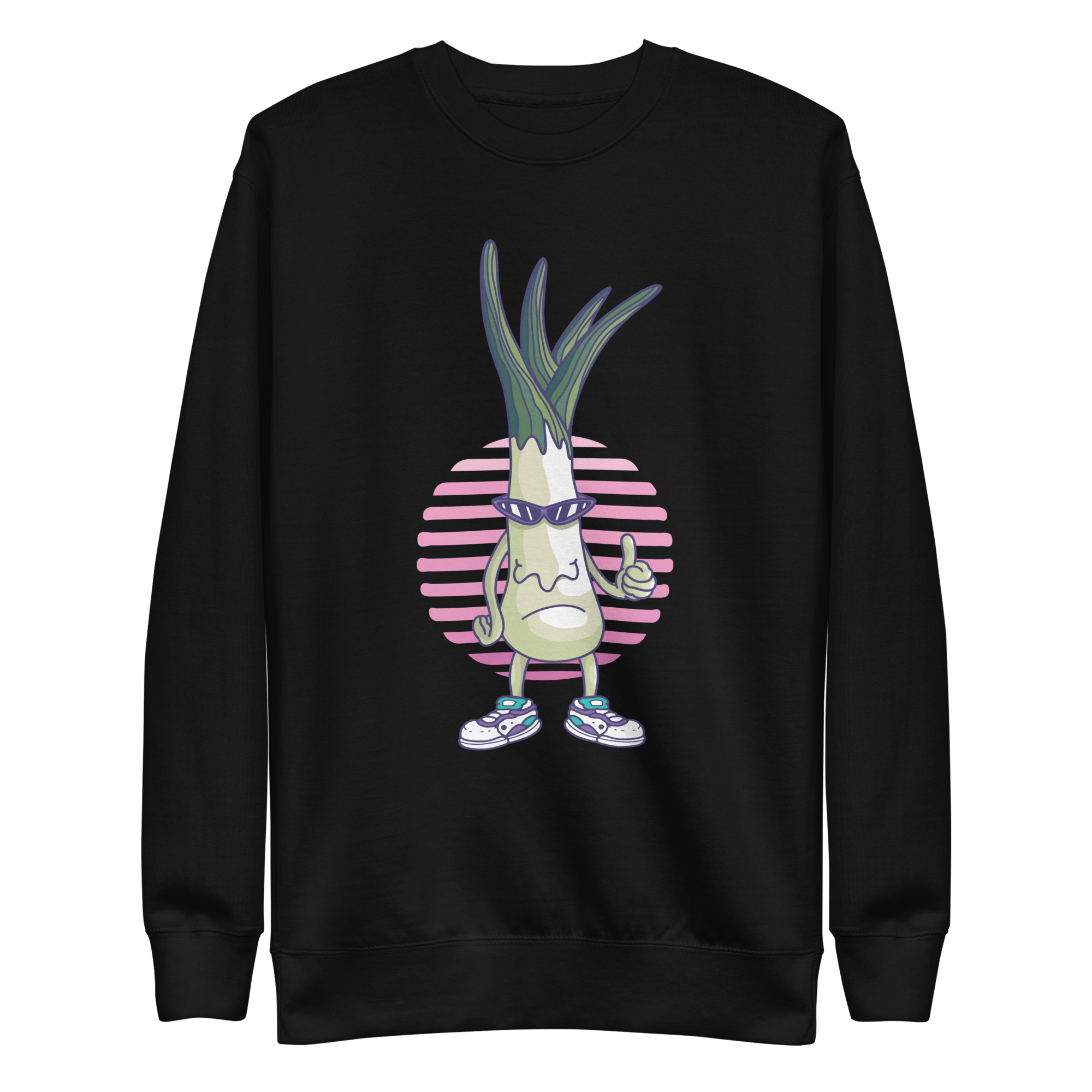 unisex-premium-sweatshirt-black-front-6a8a05fbd300c.png Funny Leek Sweatshirt