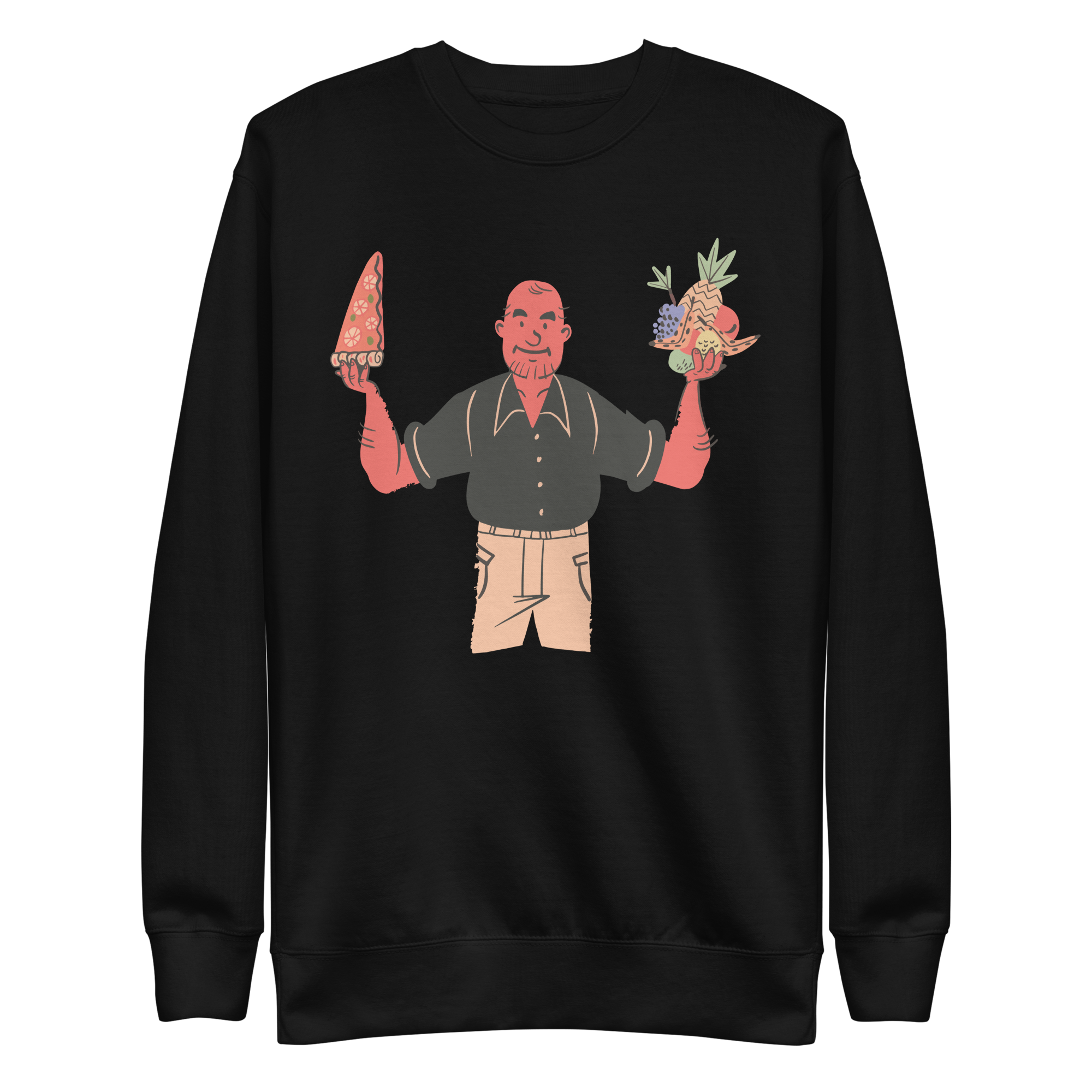 Vegan Pizza or Fruit Sweatshirt