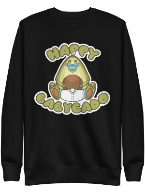 unisex-premium-sweatshirt-black-front-6a8a0db78de2a.png Happy Babycado Sweatshirt
