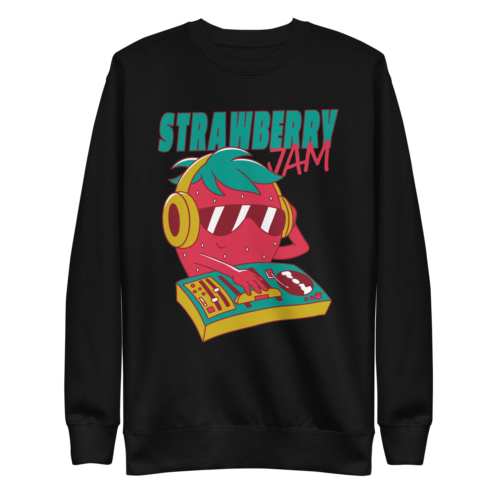 unisex-premium-sweatshirt-black-front-6a8a0f67285b7.png DJ Strawberry Sweatshirt