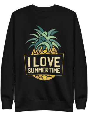 unisex-premium-sweatshirt-black-front-6a8a13216435e.png Pineapple Summertime Sweatshirt