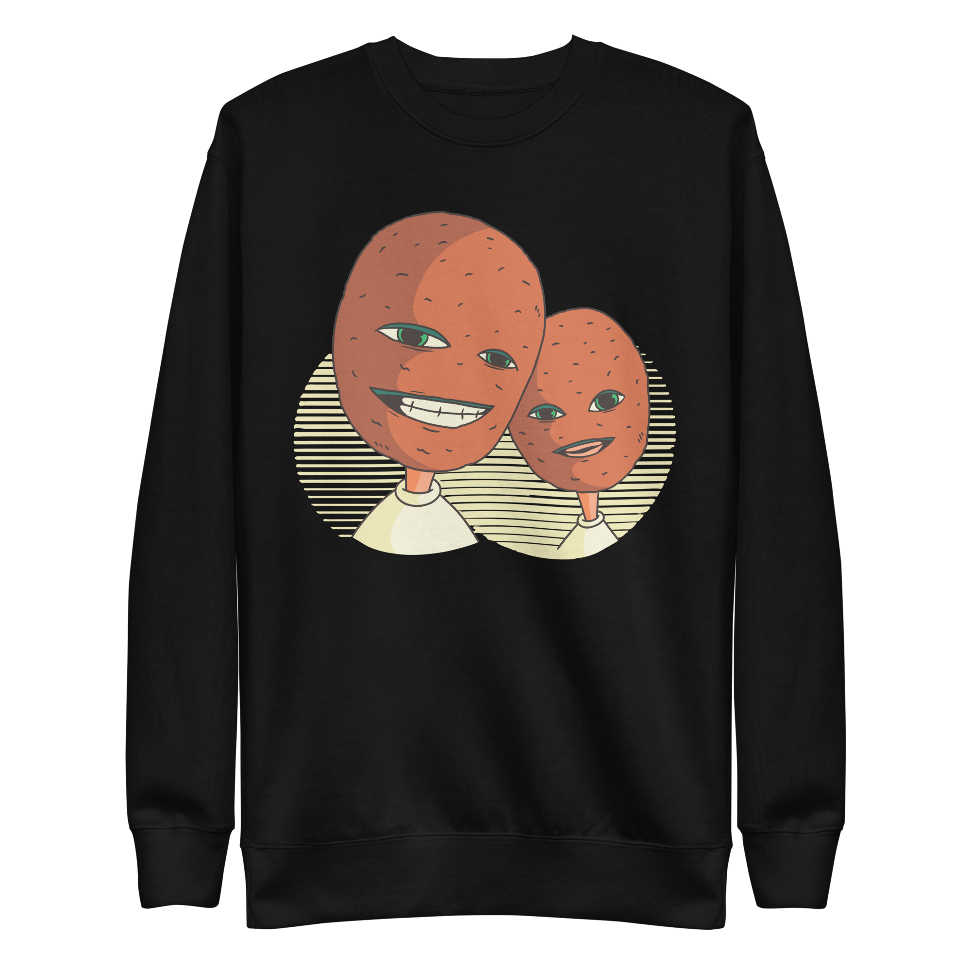unisex-premium-sweatshirt-black-front-6a8a1544dd39e.png Kiwi Heads Sweatshirt