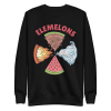 unisex-premium-sweatshirt-black-front-6a8b5603c2ed0.png Watermelon Elements Sweatshirt