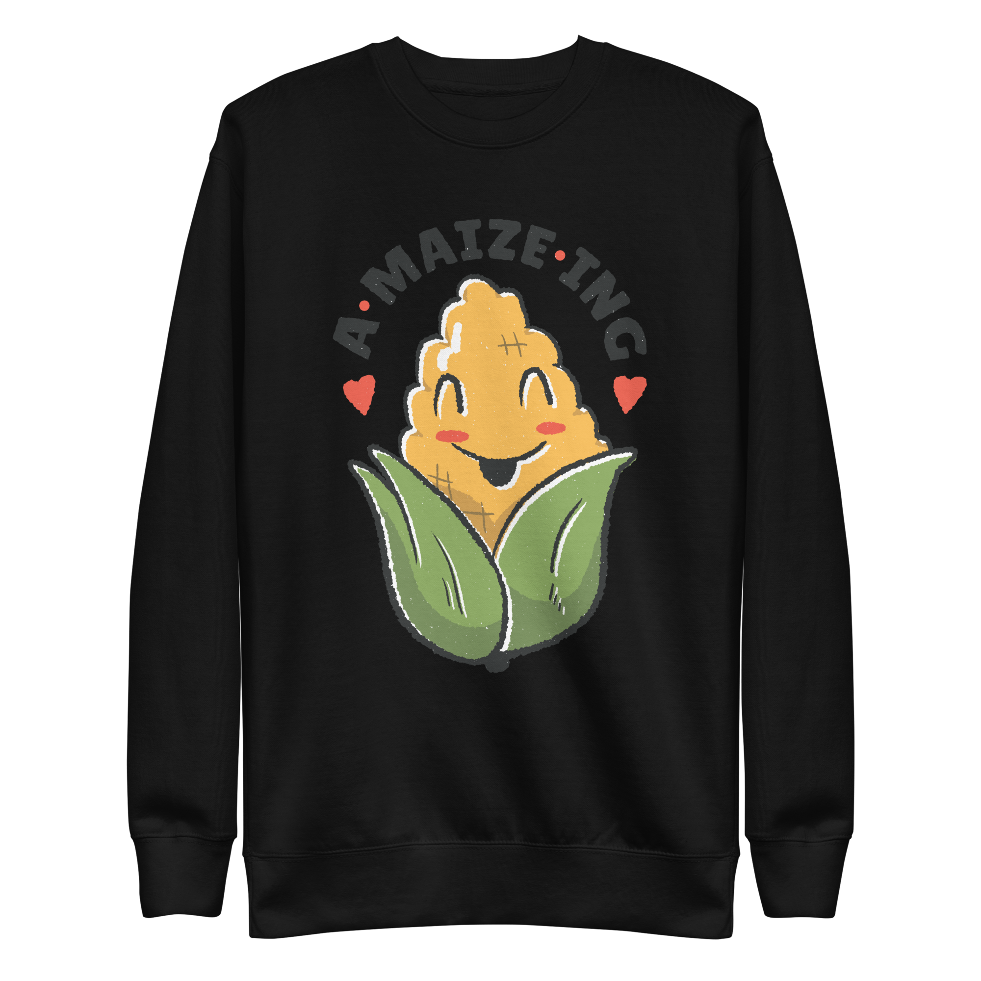 unisex-premium-sweatshirt-black-front-6a8b56ddf38b4.png Amazing Maize Sweatshirt