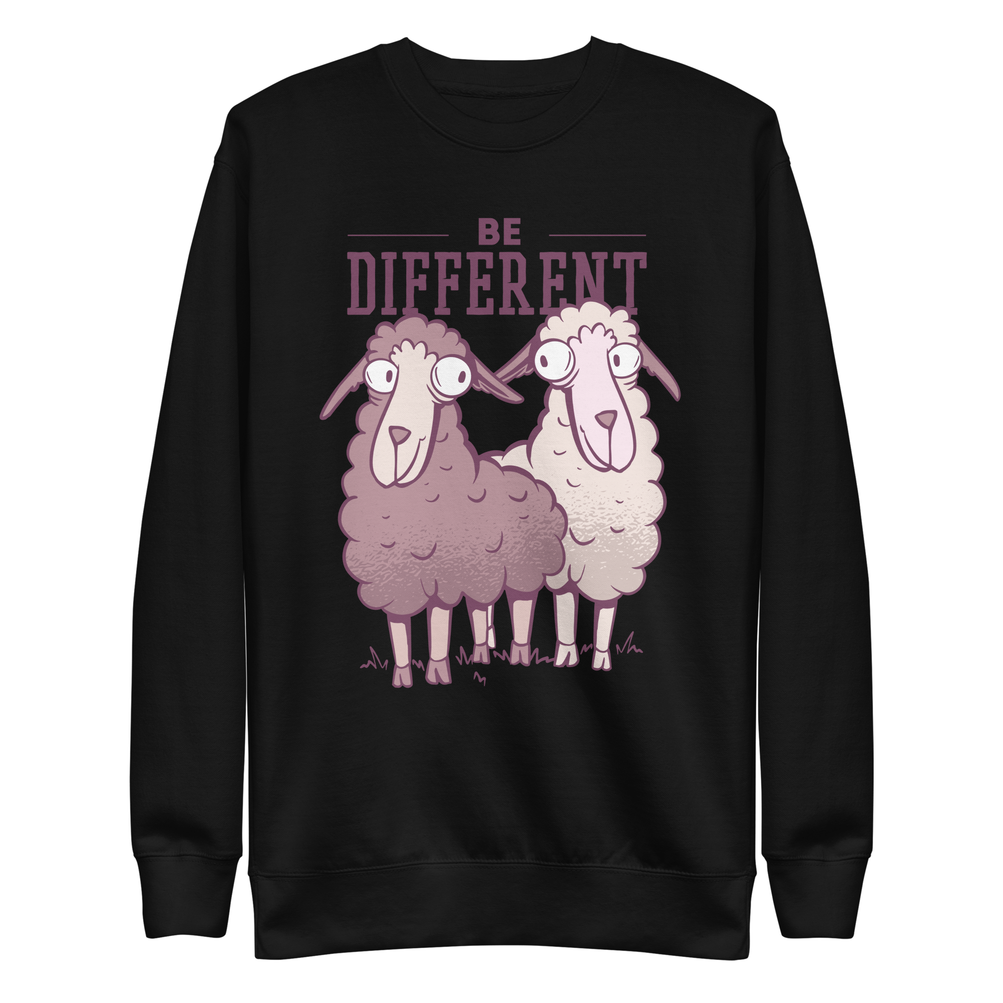 unisex-premium-sweatshirt-black-front-6a8b57825dead.png Be Different Sweatshirt