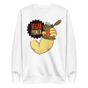 unisex-premium-sweatshirt-white-front-6a88b59927352.png Vegan Power Beans Sweatshirt