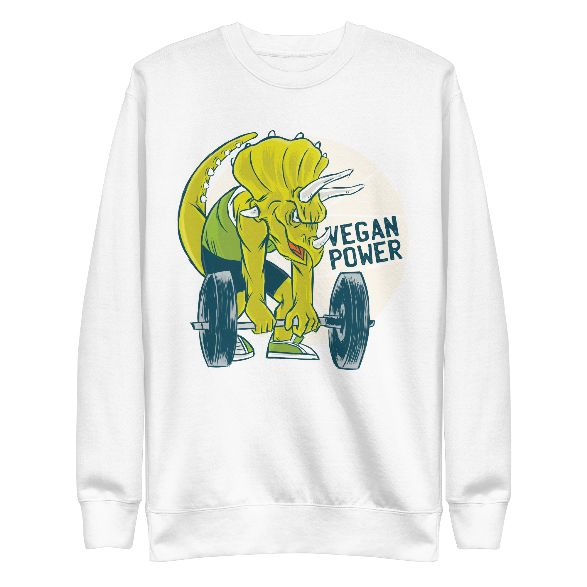 unisex-premium-sweatshirt-white-front-6a88b5d16d06c.png Vegan Power Sweatshirt