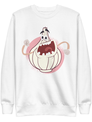 unisex-premium-sweatshirt-white-front-6a88b887e995a.png Onion Laughing Sweatshirt
