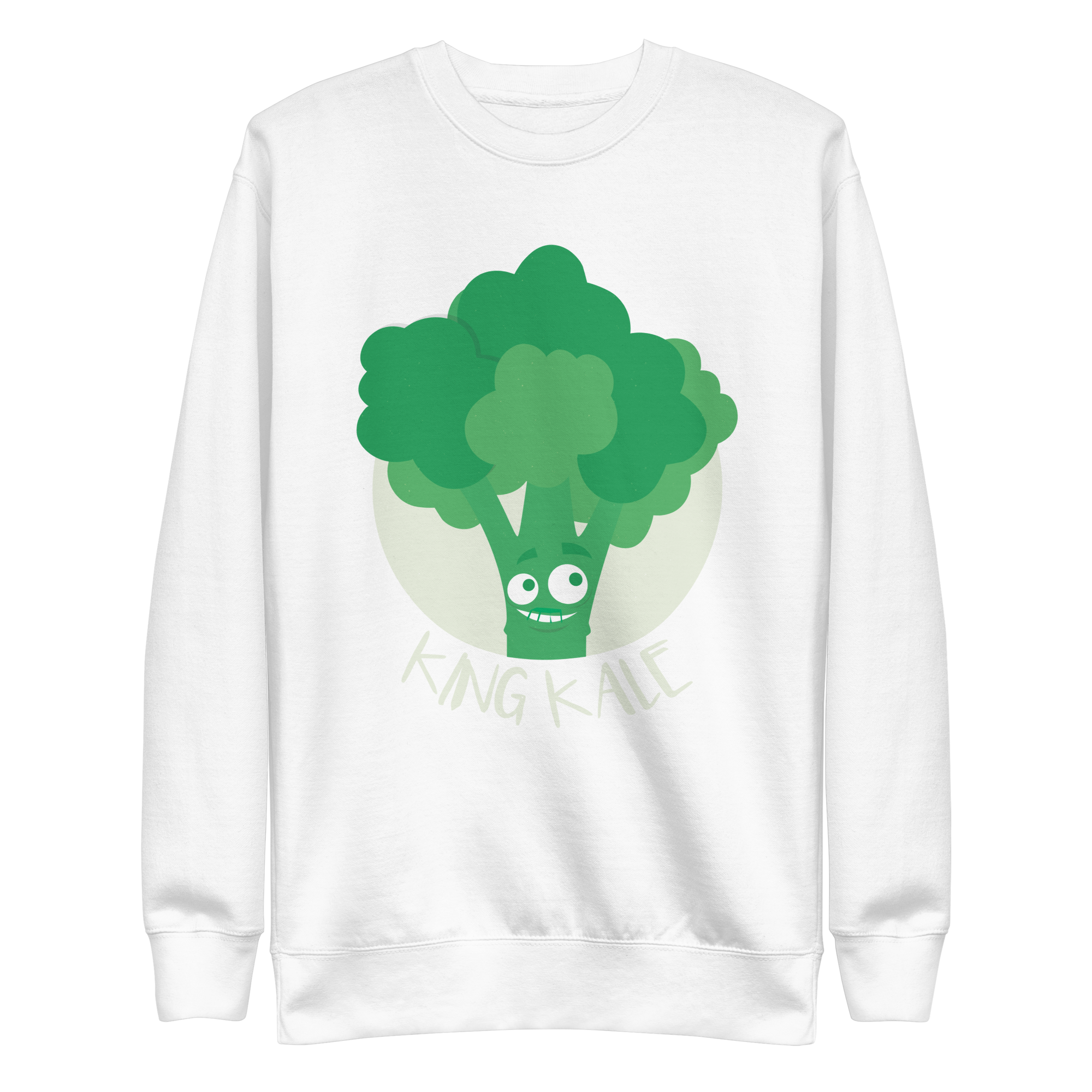 unisex-premium-sweatshirt-white-front-6a88b8e34c4c9.png King Kale Sweatshirt