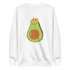 unisex-premium-sweatshirt-white-front-6a89b1ca086be.png Avocado Queen Sweatshirt