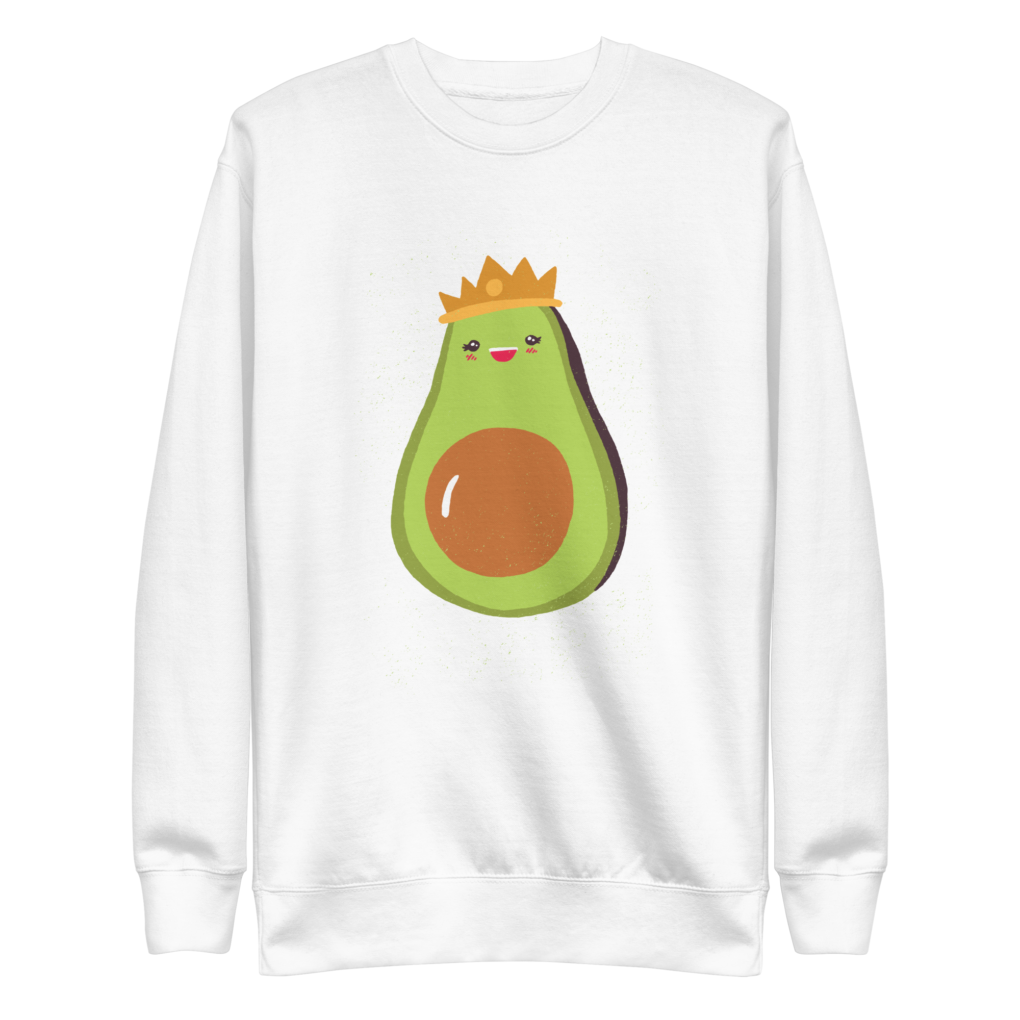 unisex-premium-sweatshirt-white-front-6a89b1ca086be.png Avocado Queen Sweatshirt