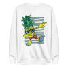 unisex-premium-sweatshirt-white-front-6a89cf5bdf498.png Pineapple Dabbing Sweatshirt