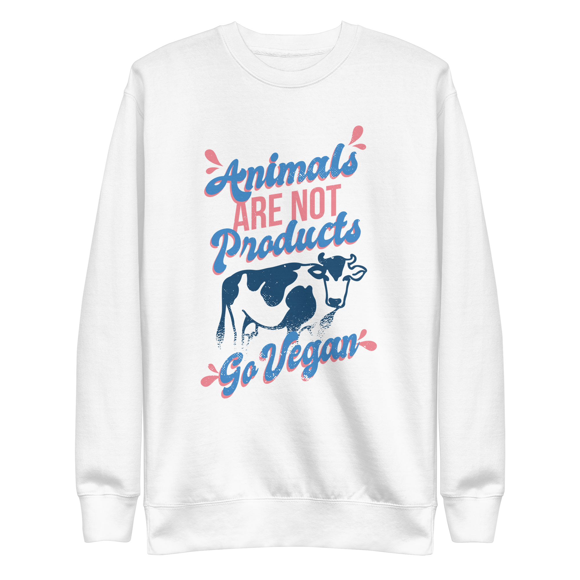 unisex-premium-sweatshirt-white-front-6a89d18927bea.png Go Vegan Sweatshirt