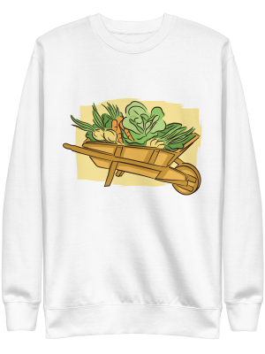 unisex-premium-sweatshirt-white-front-6a89d1f512099.png Veggie Gardening Sweatshirt