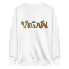 unisex-premium-sweatshirt-white-front-6a89d50a301d8.png Vegan Vegetables Sweatshirt