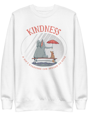 unisex-premium-sweatshirt-white-front-6a89f772e6595.png Kind Animals Sweatshirt