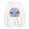 unisex-premium-sweatshirt-white-front-6a89f86bc2739.png Be Kind Elephant Sweatshirt