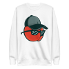 unisex-premium-sweatshirt-white-front-6a89fb1d98d99.png Cherry Cap Sweatshirt