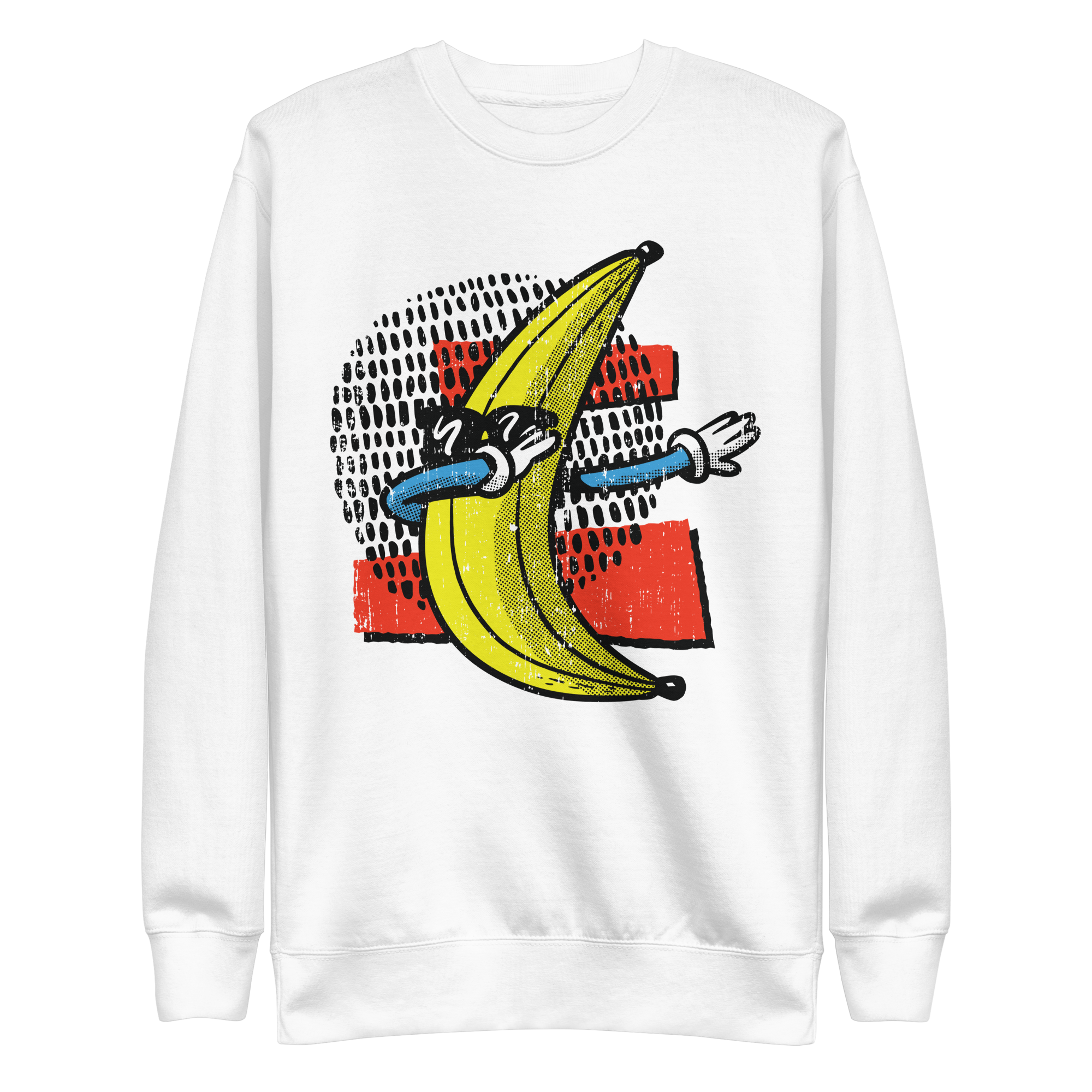 unisex-premium-sweatshirt-white-front-6a89fbb69b9c5.png Banana Dabbing Sweatshirt