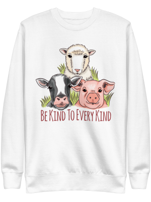 unisex-premium-sweatshirt-white-front-6a89ffb80c4cf.png Vegan Kindness Sweatshirt