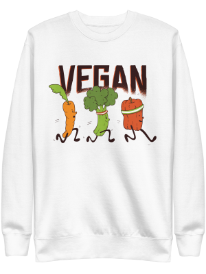 unisex-premium-sweatshirt-white-front-6a8a0288d3513.png Vegan Runners Sweatshirt