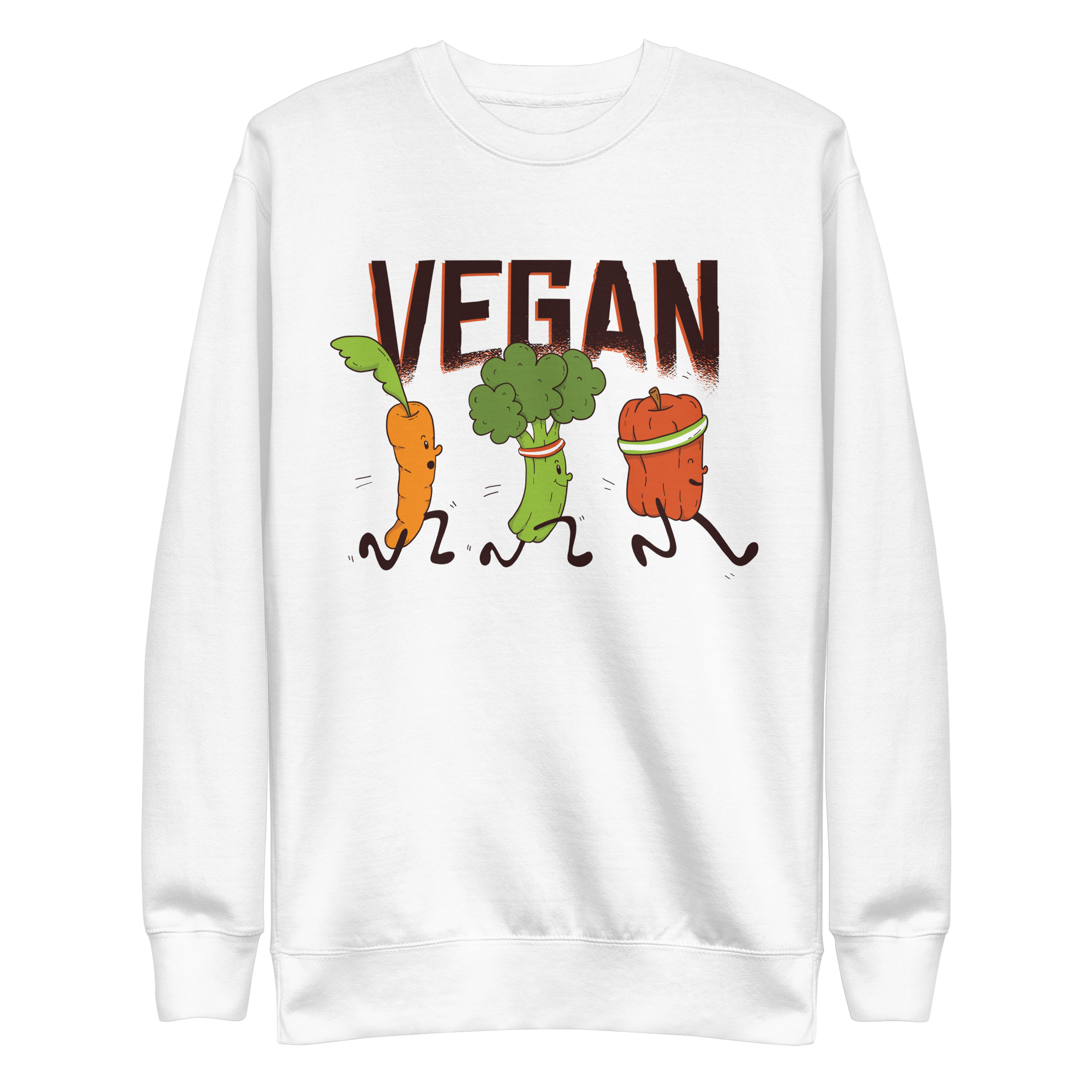 unisex-premium-sweatshirt-white-front-6a8a0288d3513.png Vegan Runners Sweatshirt