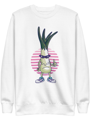 unisex-premium-sweatshirt-white-front-6a8a05fbd15f1.png Funny Leek Sweatshirt
