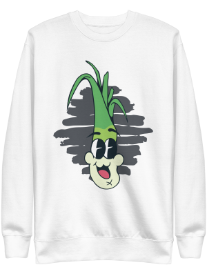 unisex-premium-sweatshirt-white-front-6a8a06c1c6dbd.png Funny Leek Sweatshirt