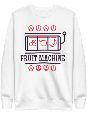 unisex-premium-sweatshirt-white-front-6a8a08287028a.png Fruit Machine Sweatshirt