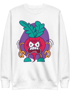 unisex-premium-sweatshirt-white-front-6a8a0afc121ab.png Mean Radish Sweatshirt