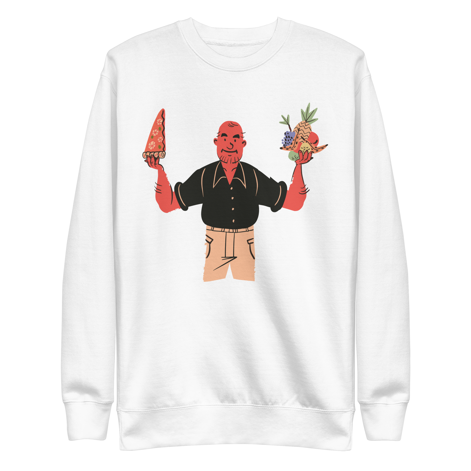 Vegan Pizza or Fruit Sweatshirt
