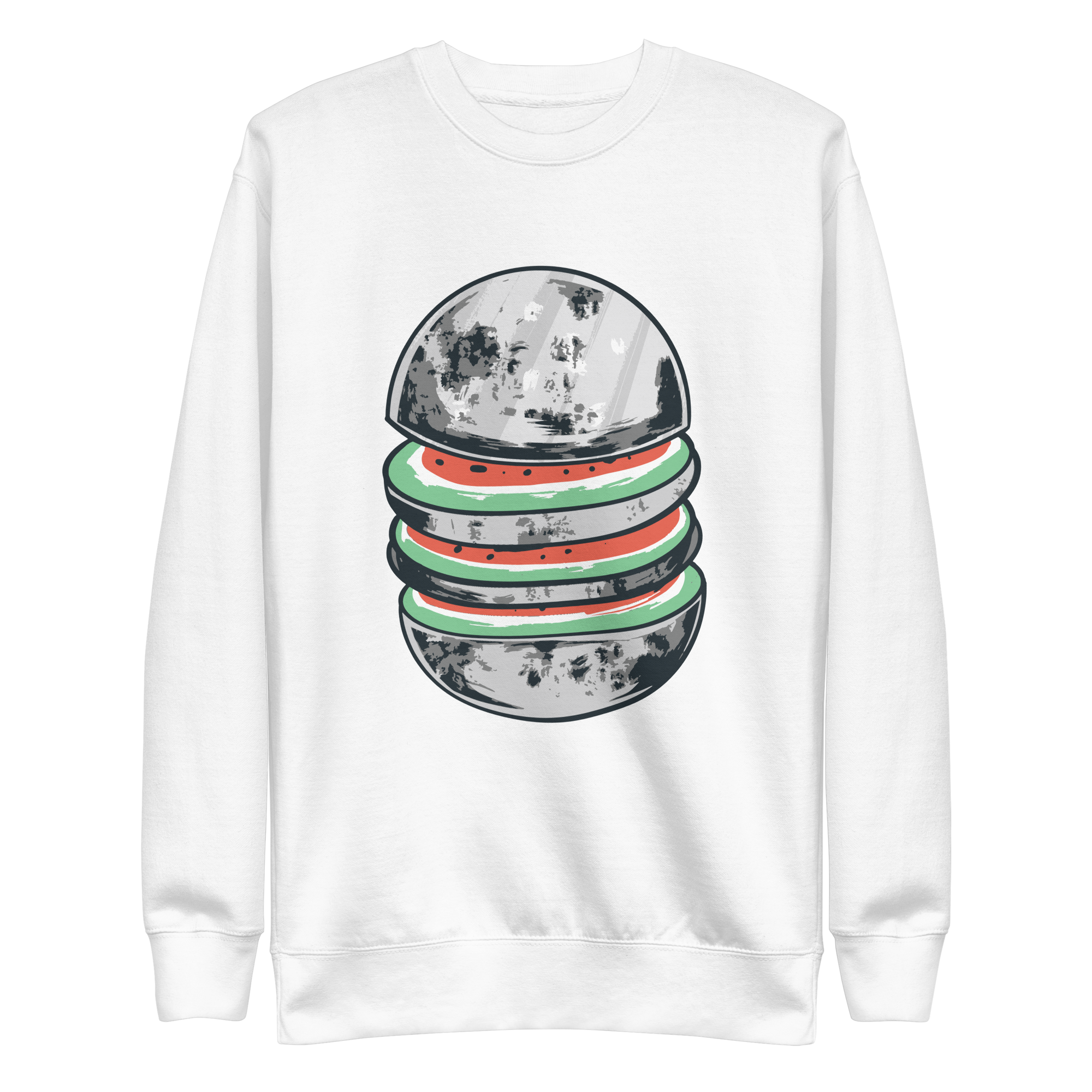 unisex-premium-sweatshirt-white-front-6a8a0d787b800.png Watermelon Moon Sweatshirt