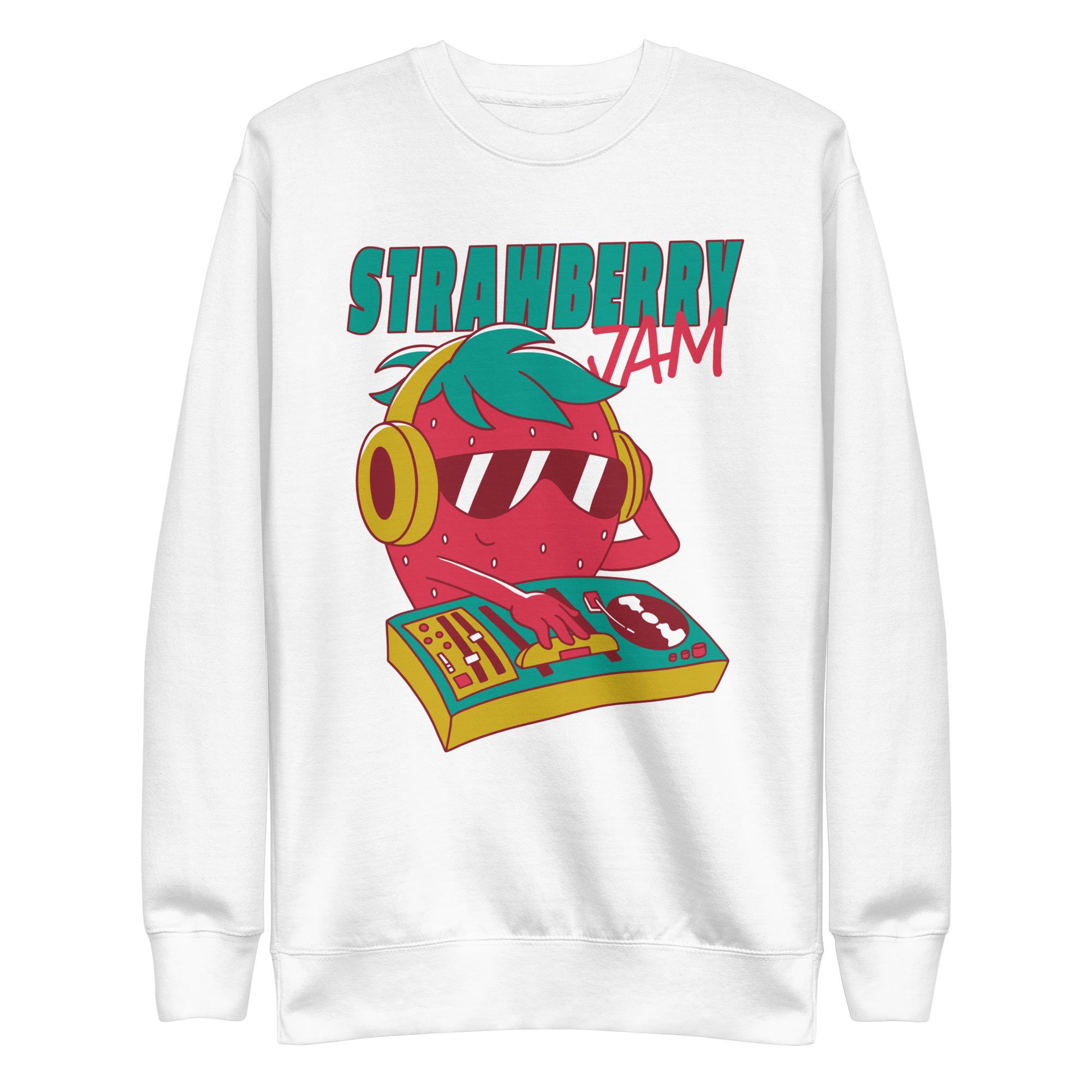 unisex-premium-sweatshirt-white-front-6a8a0f672702b.png DJ Strawberry Sweatshirt