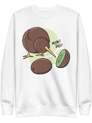 unisex-premium-sweatshirt-white-front-6a8a0fa8a785d.png Funny Kiwi Bird Sweatshirt