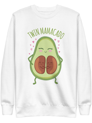 unisex-premium-sweatshirt-white-front-6a8a109cc886a.png Twin Mamacado Sweatshirt