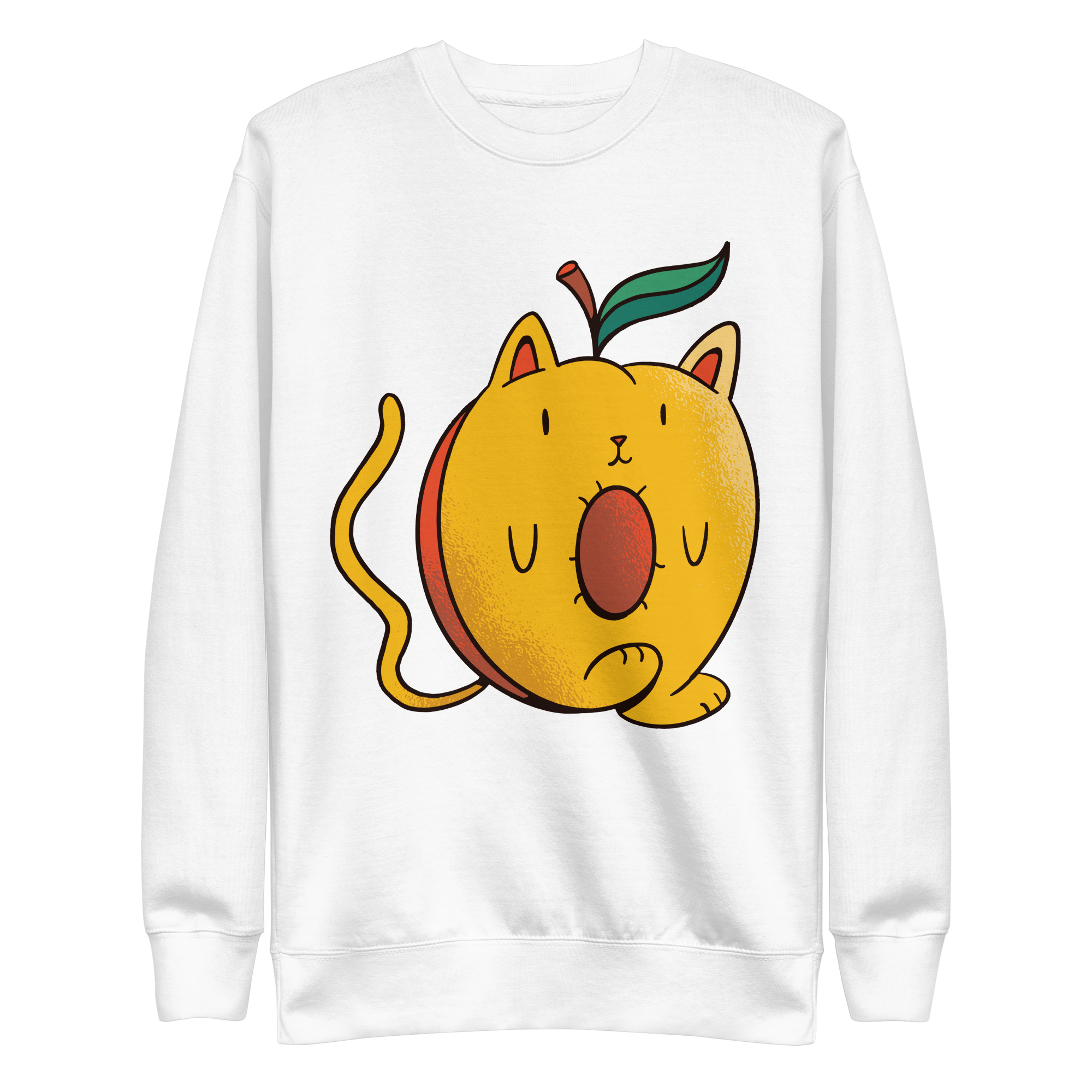 unisex-premium-sweatshirt-white-front-6a8a10e2bcd36.png Apricat Sweatshirt