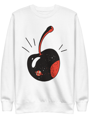 unisex-premium-sweatshirt-white-front-6a8a112c5a22c.png Galaxy Cherry Sweatshirt
