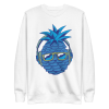 unisex-premium-sweatshirt-white-front-6a8a11bb52862.png Blue Pineapple Sweatshirt