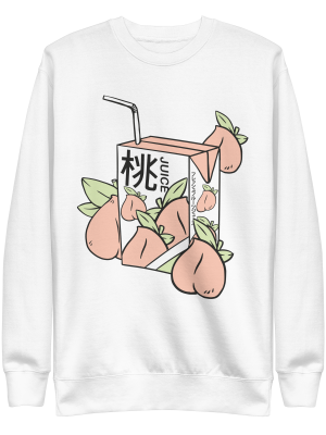unisex-premium-sweatshirt-white-front-6a8a121198d2c.png Japanese Juice Box Sweatshirt