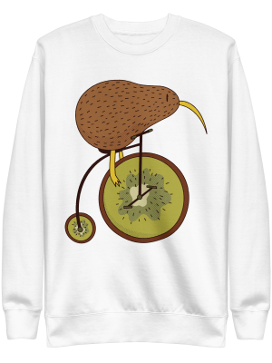 unisex-premium-sweatshirt-white-front-6a8a127d29503.png Kiwi Bike Sweatshirt