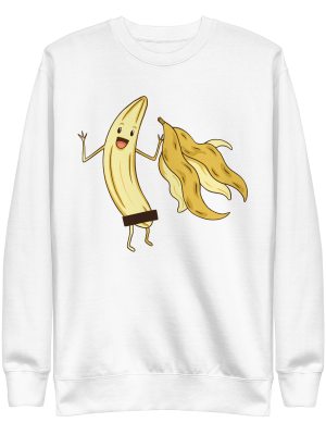 unisex-premium-sweatshirt-white-front-6a8a12d0f10c7.png Naked Banana Sweatshirt