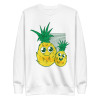 unisex-premium-sweatshirt-white-front-6a8a13d0340c7.png Cute Pineapples Sweatshirt