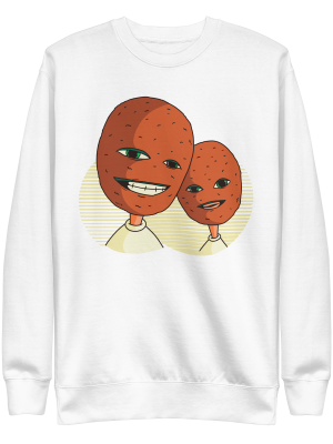 unisex-premium-sweatshirt-white-front-6a8a1544dbe31.png Kiwi Heads Sweatshirt