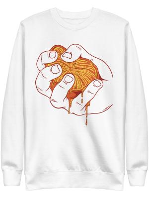 unisex-premium-sweatshirt-white-front-6a8a15a91b548.png Squeezed Orange Sweatshirt