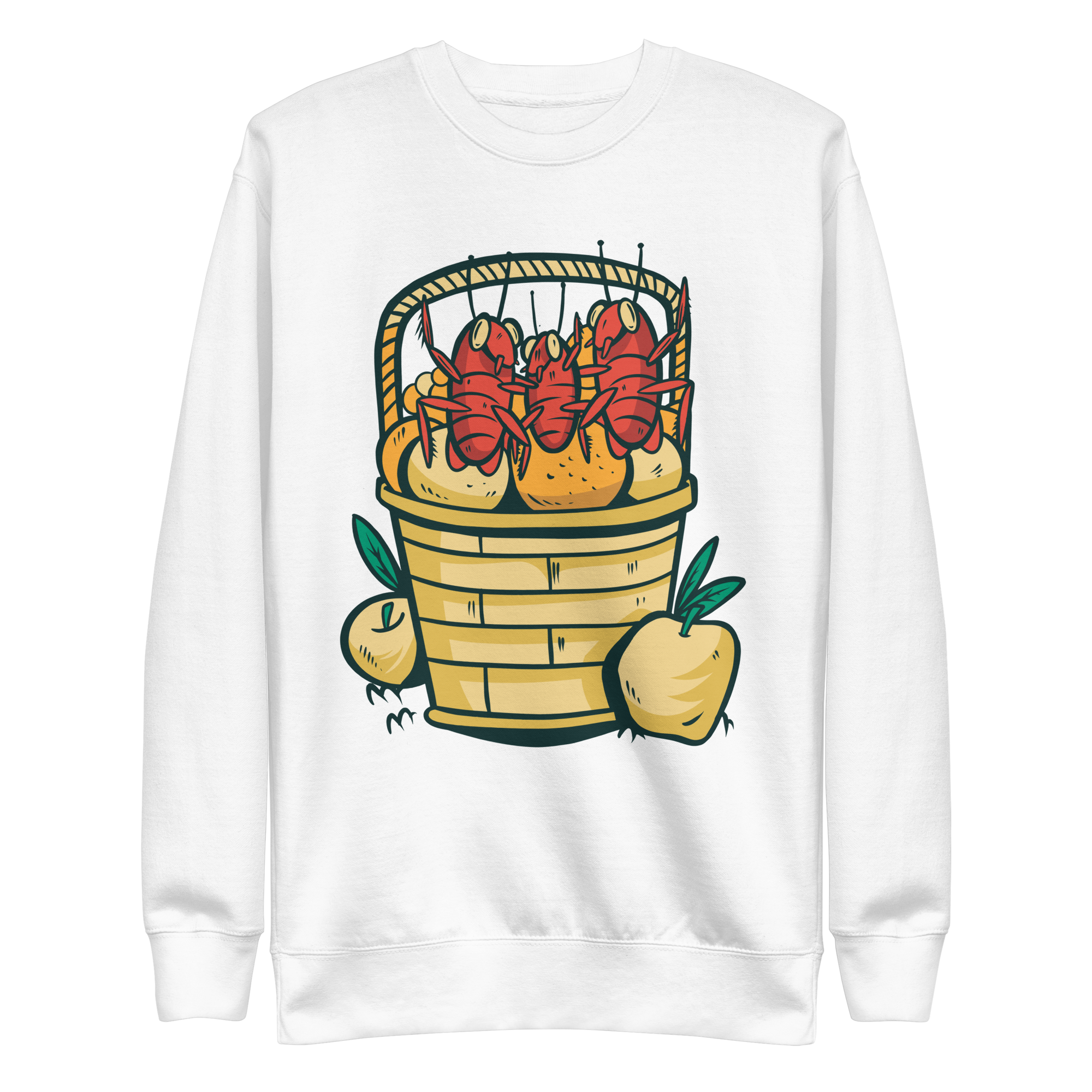 unisex-premium-sweatshirt-white-front-6a8a162347f21.png Cockroach Party Sweatshirt