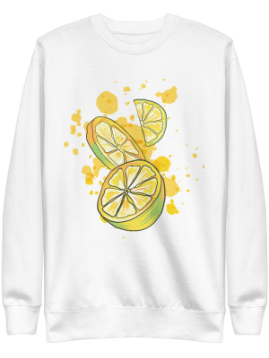 unisex-premium-sweatshirt-white-front-6a8a1666d915d.png Lemon Lime Sweatshirt