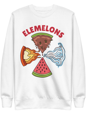 unisex-premium-sweatshirt-white-front-6a8b5603c18ae.png Watermelon Elements Sweatshirt